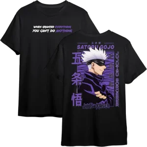 Satoru Gojo T-Shirt – Jujutsu Kaisen Anime Tee for Men & Women | Black Graphic Streetwear